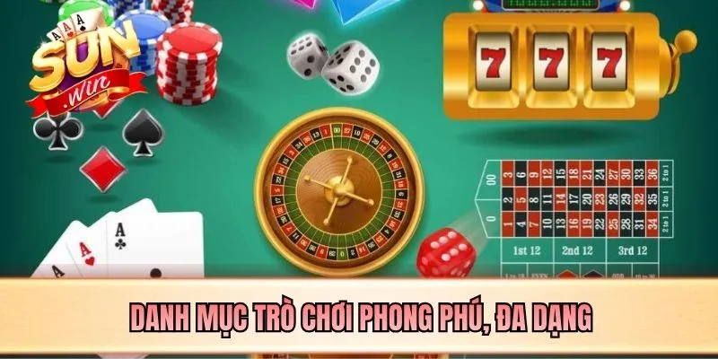 Danh mục trò chơi phong phú, đa dạng